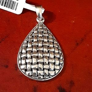 Sterling Silver Weaved Pendant